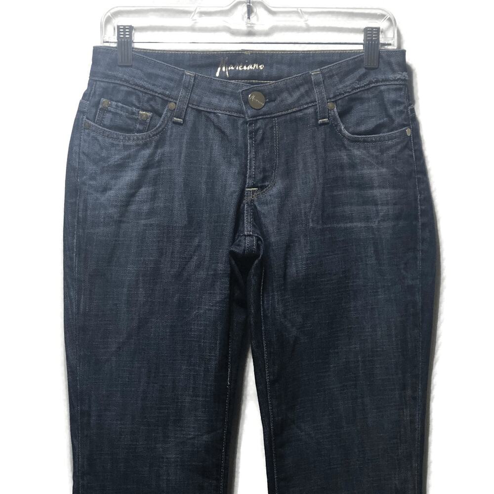 Marciano Bootcut Jeans Size 26 (4) Dark Wash Gold Embellishments - Picture 3 of 10
